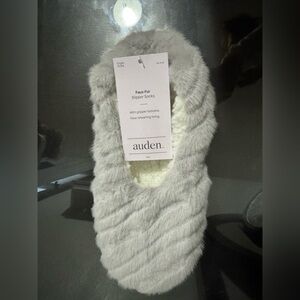 Audien Faux Fur Slipper Socks M/L8-10